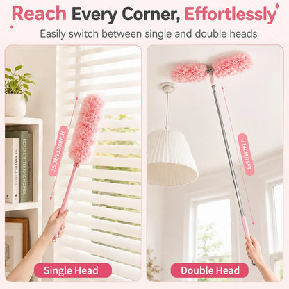 🌞7FT Extendable Microfiber Duster with Washable Flexible Head