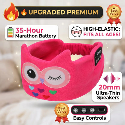 Sports Bluetooth Headband, 8H-35H Playtime Running Sweatband Wireless Music Eye Mask for Kids Toddlers Boys Girls, Ultra-Thin Speakers Washable Travel Sleep Gear