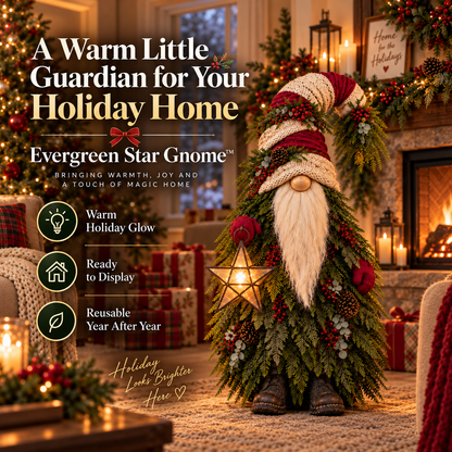 🏠Evergreen Star Gnome™ Lighted Christmas Woodland Decor