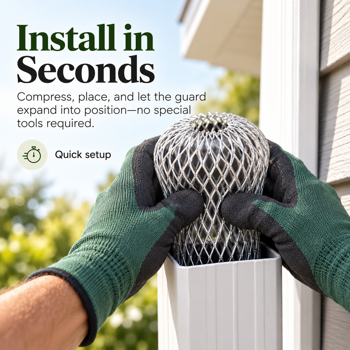 🍂Expandable Aluminum Downspout Debris Guard