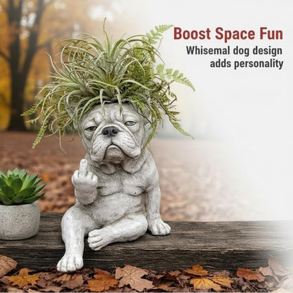 Funny French Bulldog Planter – Cute Dog Plant Pot & Home Decor