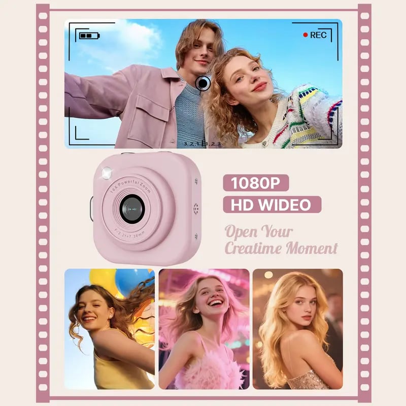 📷Mini Y2K Keychain Digital Camera – 64MP Retro Camera for Travel & Gifting