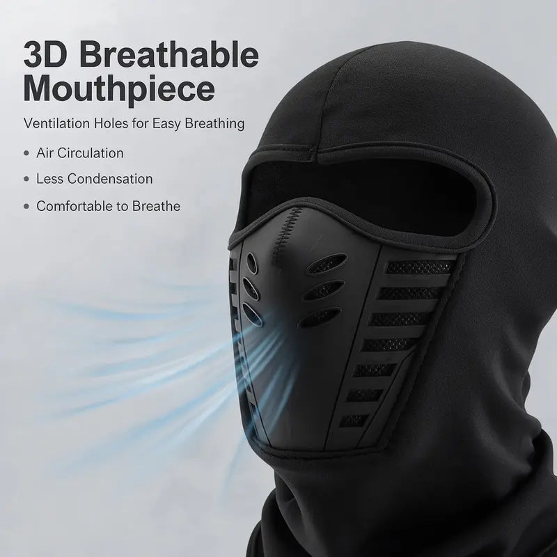 🎗️🌸Unisex Fleece Full Face Balaclava Ski Mask - Windproof, Anti-Haze, Soft Sports & Outdoor Hat