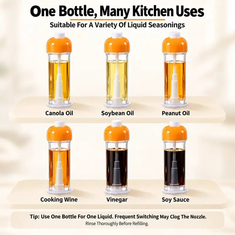 🍳 Refillable Cooking Oil Sprayer – Fine Mist Bottle