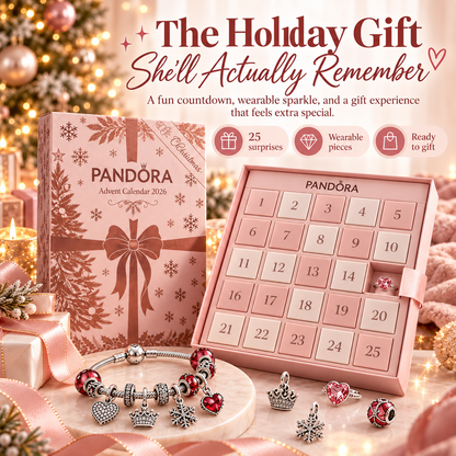 🎁25-Day Jewelry Advent Calendar – Charm & Ring Holiday Surprise Gift Box