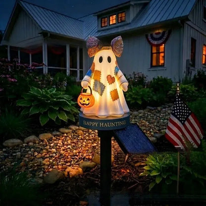 TODAY'S SPECIAL OFFER-50% OFF🎃 Solar Lighted Vintage Patchwork Ghost Garden Light