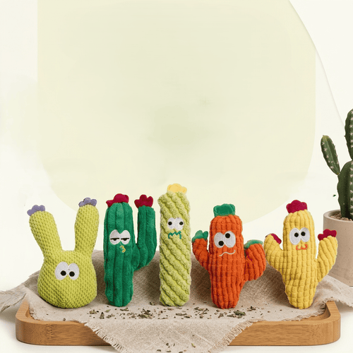 🎁Last Day Promotion 49% OFF🔥Handmade Soft Cactus Kitten Chew Toys with Natural Catnip