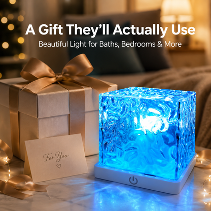 🔥 RGB Water Ripple Cube Lamp – Remote-Controlled Ocean Wave Ambient Light