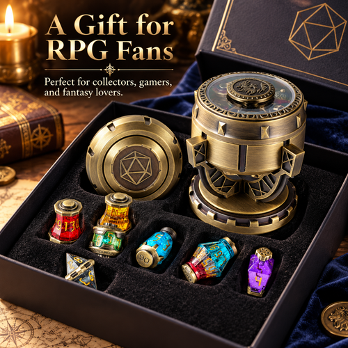 🎲2026 DND Dice Set Alchemist’s Metallic Elixir Metal Dice Set