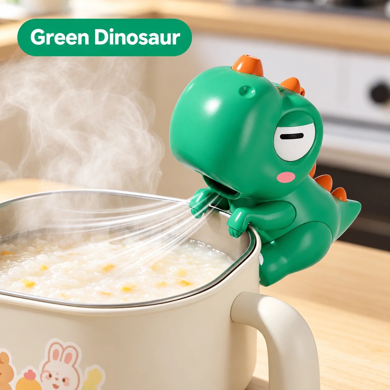 Green dinosaur food cooling fan