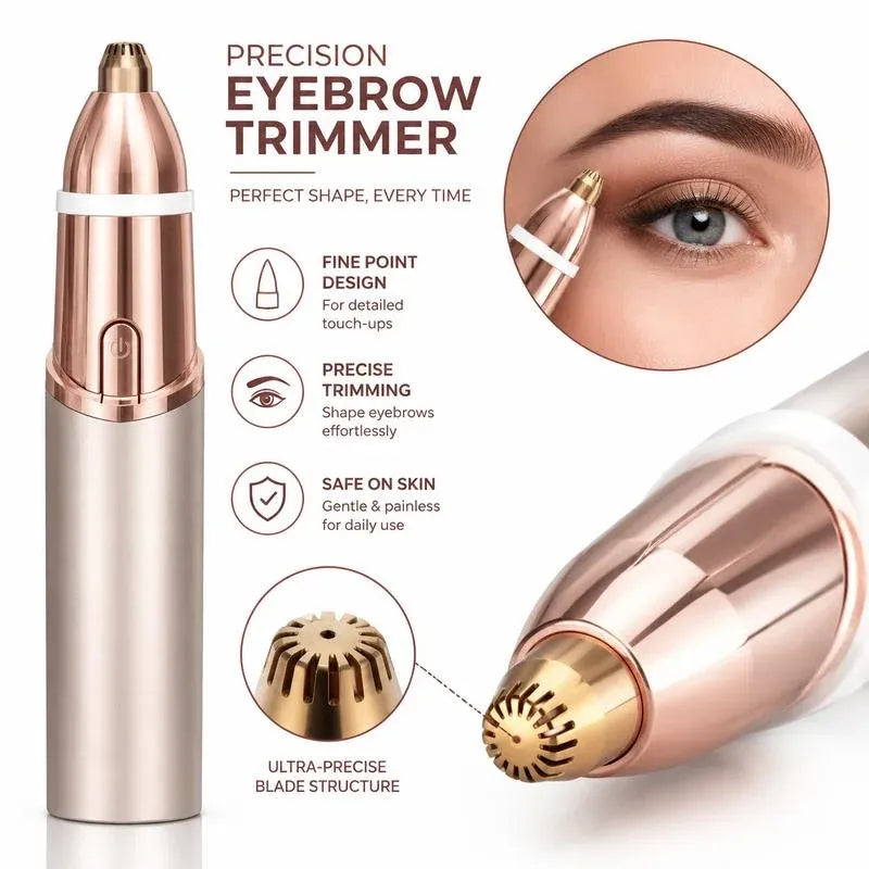Precision eyebrow detailing head for small-area grooming
