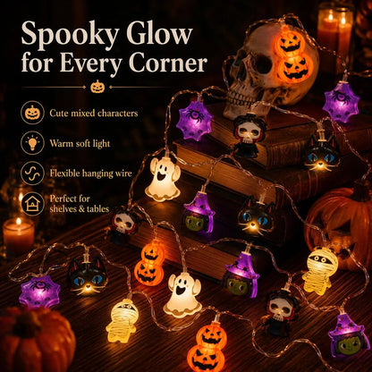 🎃USB-Powered Pumpkin LED String Lights
