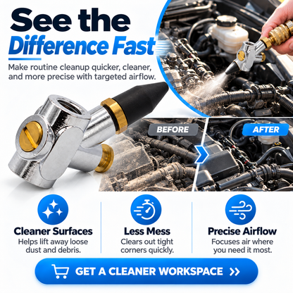 Precision Air Blast Nozzle – Compact Compressed Air Cleaning Attachment