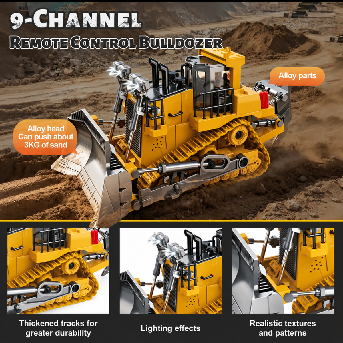 🚜 RC Construction Crew – 4-Machine Remote Control Building Fleet 🚧(Free Shipping ✈️)