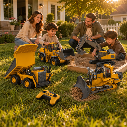 🚜 RC Construction Crew – 4-Machine Remote Control Building Fleet 🚧(Free Shipping ✈️)