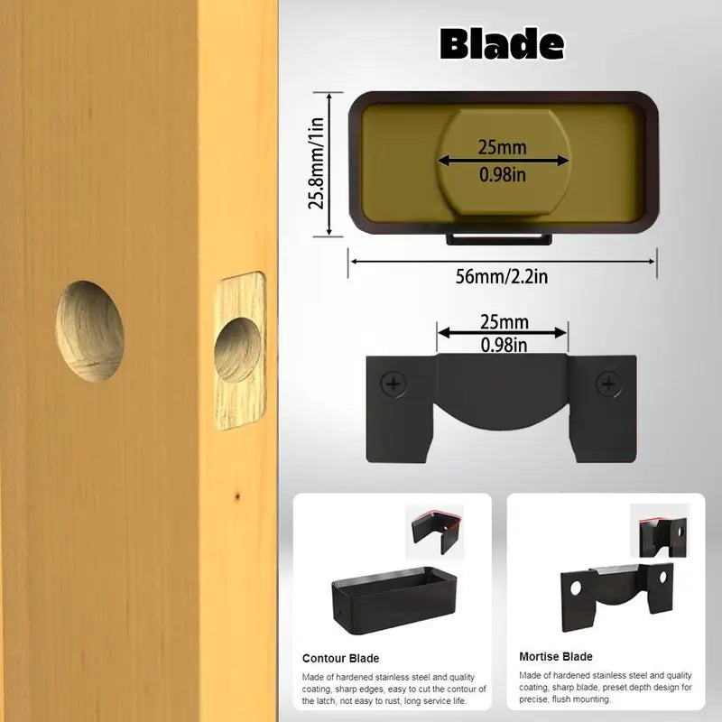 🔨 Door Latch Installation Kit – Precision Mortise Tool for Fast & Accurate Door Lock Installation