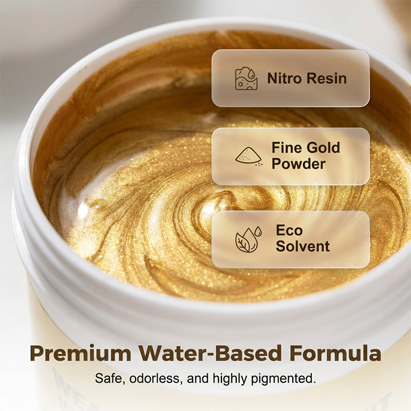 ✨ 150g Weather-Resistant Gold Paint – Premium Metallic Gold Finish for Metal, Wood, Stone & Outdoor Decor | Water-Based Gold Paint with Brush, Smooth Application & Long-Lasting Shine 🏡🎨