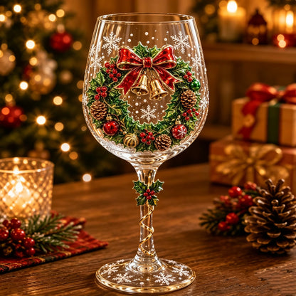 🎄🍷 Christmas 3D Wine Glass Collection – Santa, Snowman, Reindeer & Holiday Designs | Elegant Festive Drinkware & Gift Box Set ✨🎁