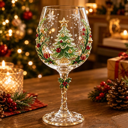 🎄🍷 Christmas 3D Wine Glass Collection – Santa, Snowman, Reindeer & Holiday Designs | Elegant Festive Drinkware & Gift Box Set ✨🎁
