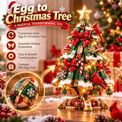 🔥 Egg-to-Christmas Tree Magical Transforming Toy🎄 Cardinal Christmas Tree Holiday Gift 🎁