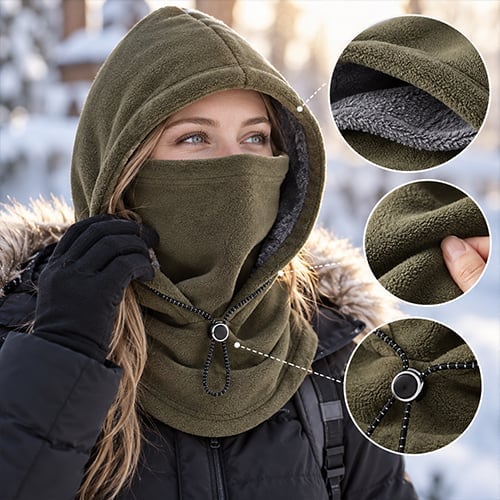 💥Special Price🔥Fleece Double Layer Integrated Mask Hat