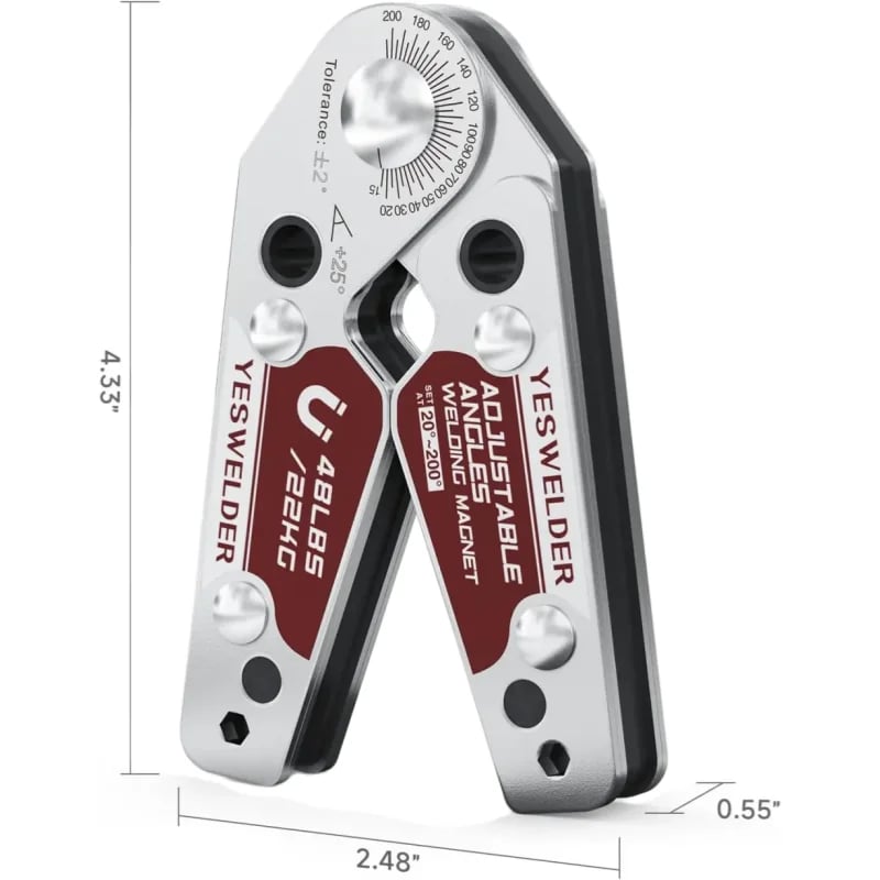 48LB adjustable welding magnet dimensions