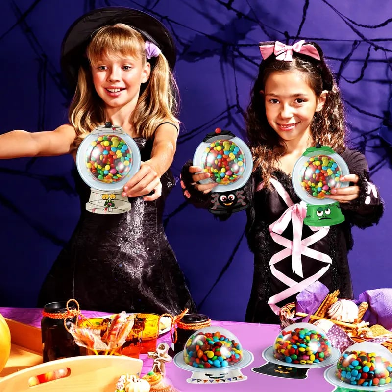 🔥LAST DAY 50% OFF - 🎃🍬30 PCS Halloween Candy Card Kit with Clear Candy Holders & Adhesive Stickers – DIY Trick or Treat Party Favors