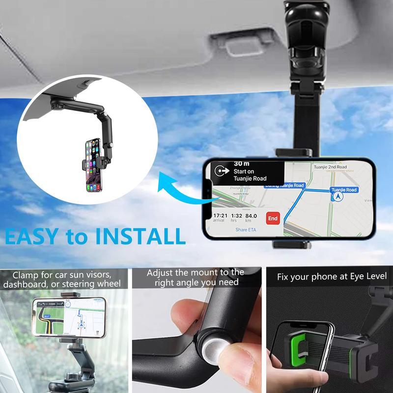 📱1080° Adjustable Car Sun Visor Phone Holder