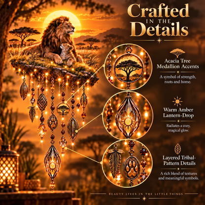 Majestic Savannah Family Glow™ – Lion & Cub Illuminated Wall Decor🦁