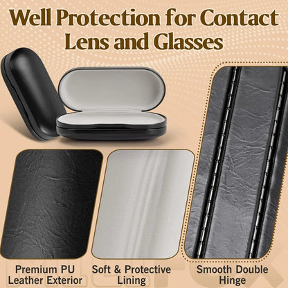 2 in 1 Portable Contact Lens and Glasses Case with Mirror