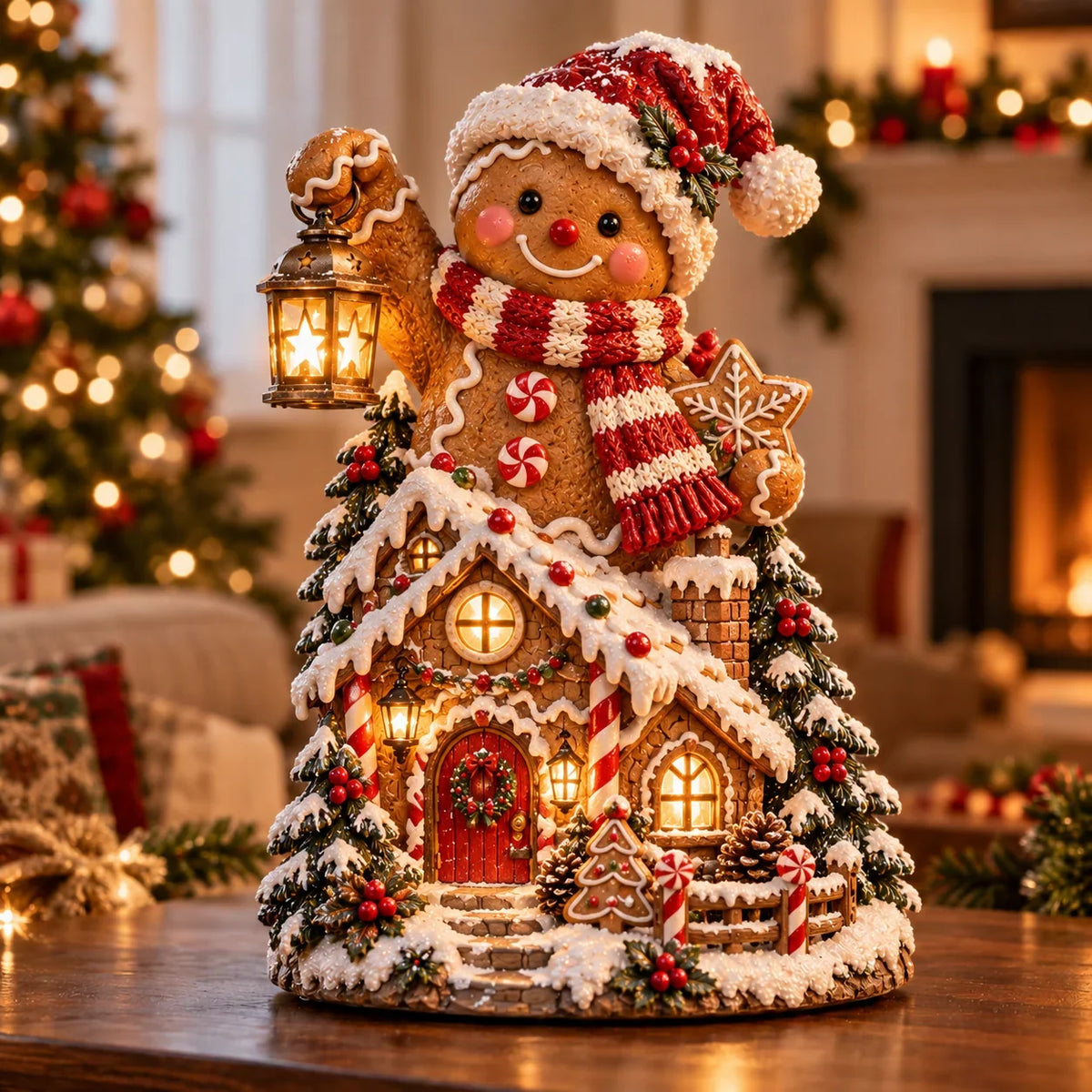 🎄✨ Lighted Christmas Cottage Figurines – Festive Village
