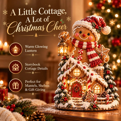 🎄✨ Lighted Christmas Cottage Figurines – Festive Village