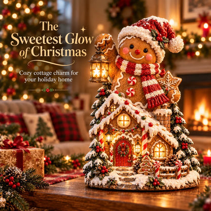 🎄✨ Lighted Christmas Cottage Figurines – Festive Village