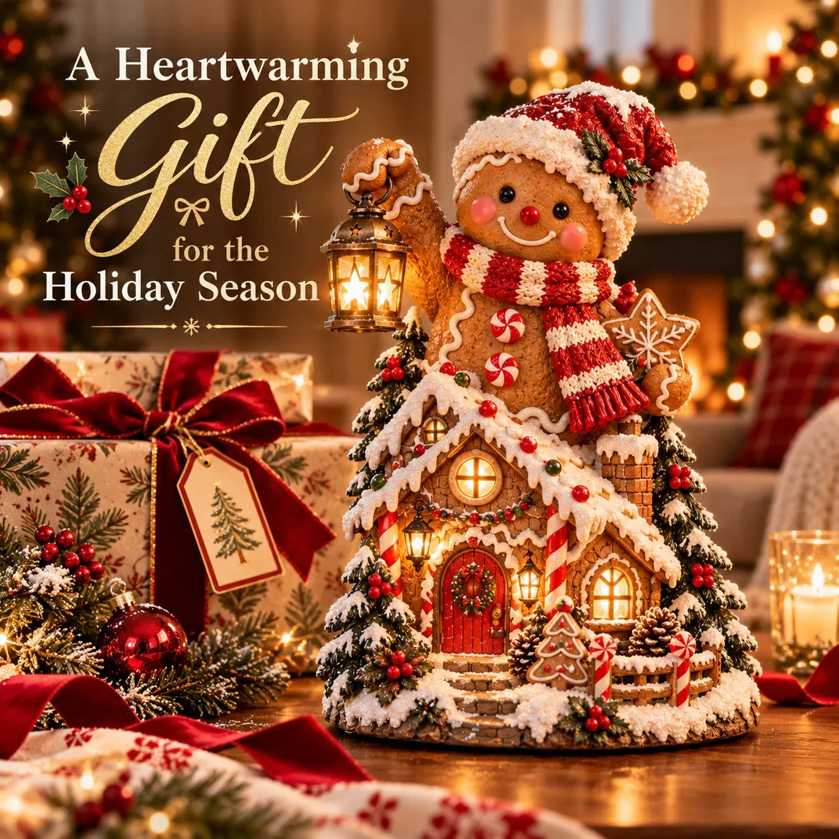 🎄✨ Lighted Christmas Cottage Figurines – Festive Village