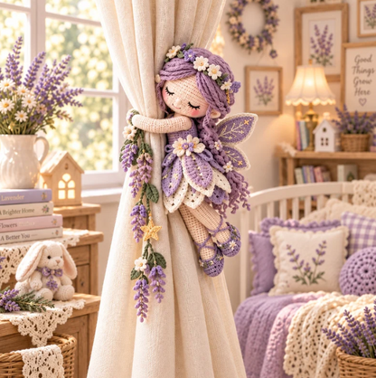 🧚 Fairy Hug Crochet Curtain Tiebacks – Cute Window Decor