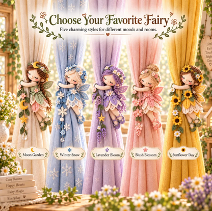 🧚 Fairy Hug Crochet Curtain Tiebacks – Cute Window Decor