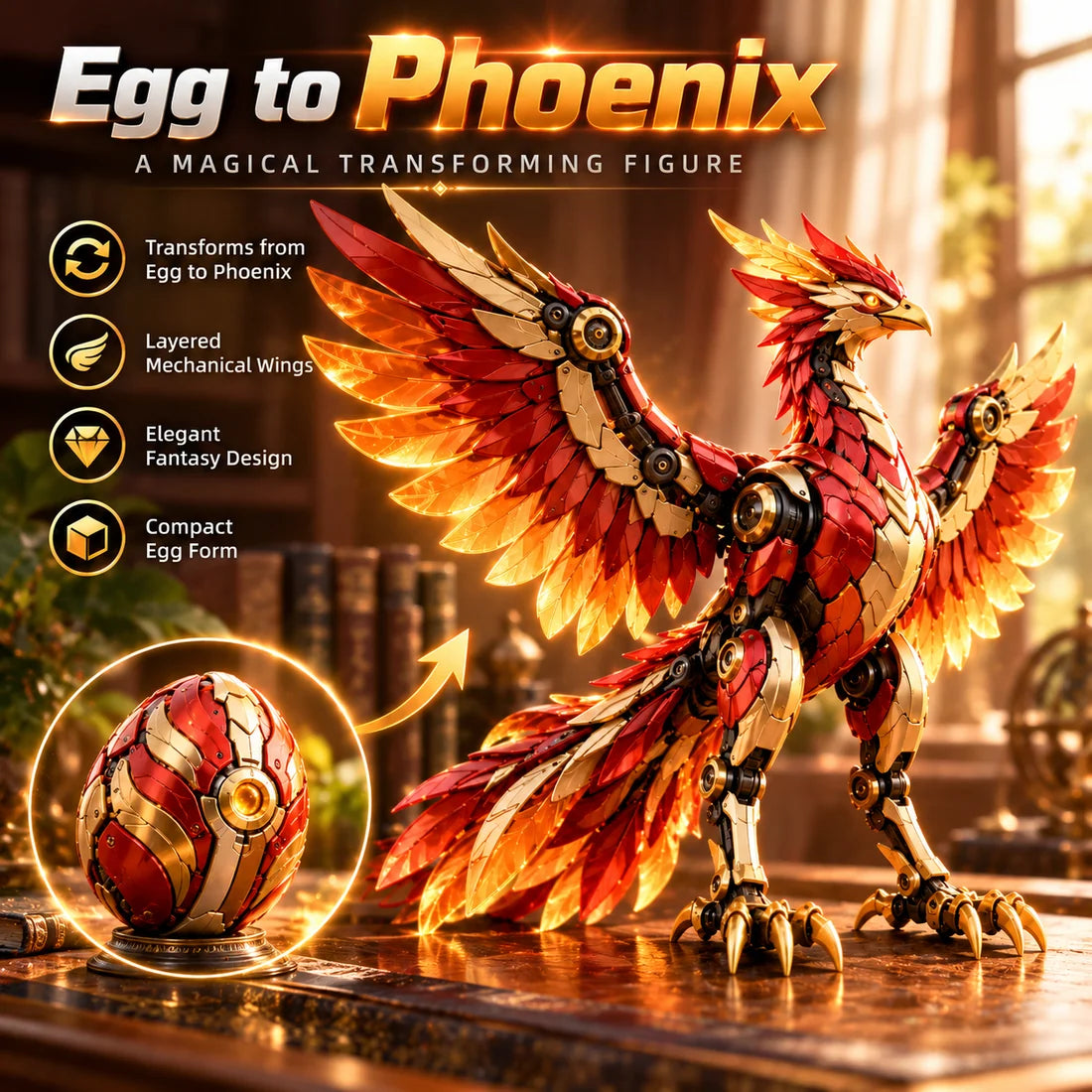 Animal inspired mechanical egg figure concept
