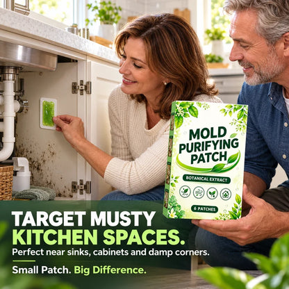 🧪🌿 Botanical Mold Control Patches – 6-Piece Peel & Stick Pads for Damp Bathroom, Kitchen & Hidden Corners ✨