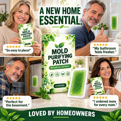 🧪🌿 Botanical Mold Control Patches – 6-Piece Peel & Stick Pads for Damp Bathroom, Kitchen & Hidden Corners ✨
