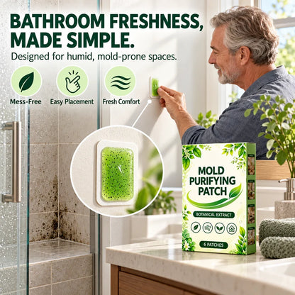 🧪🌿 Botanical Mold Control Patches – 6-Piece Peel & Stick Pads for Damp Bathroom, Kitchen & Hidden Corners ✨