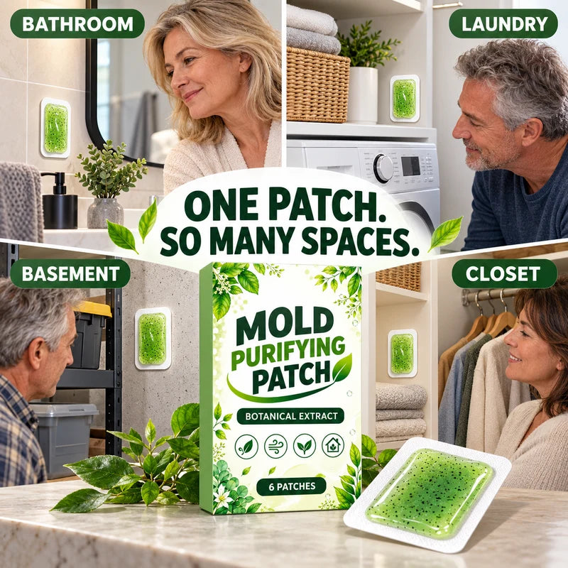 🧪🌿 Botanical Mold Control Patches – 6-Piece Peel & Stick Pads for Damp Bathroom, Kitchen & Hidden Corners ✨