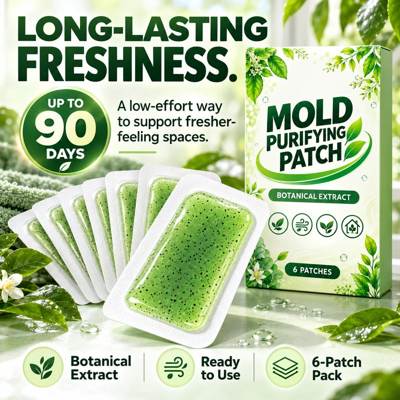 🧪🌿 Botanical Mold Control Patches – 6-Piece Peel & Stick Pads for Damp Bathroom, Kitchen & Hidden Corners ✨