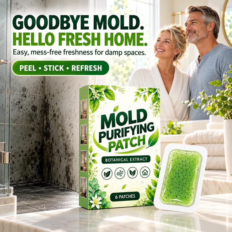 🧪🌿 Botanical Mold Control Patches – 6-Piece Peel & Stick Pads for Damp Bathroom, Kitchen & Hidden Corners ✨