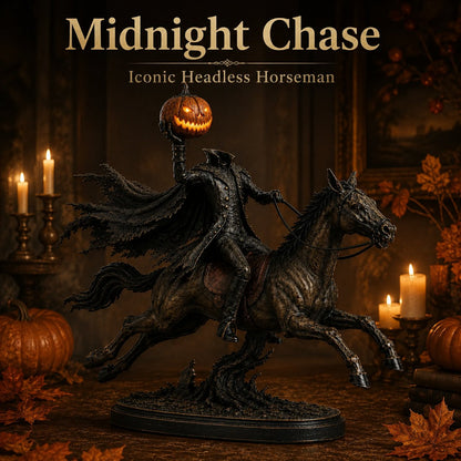 🎃🏇Midnight Chase Headless Horseman Statue(✨Same as the video)