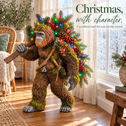🎄 Woodland Sasquatch – Lighted Christmas Porch Decor