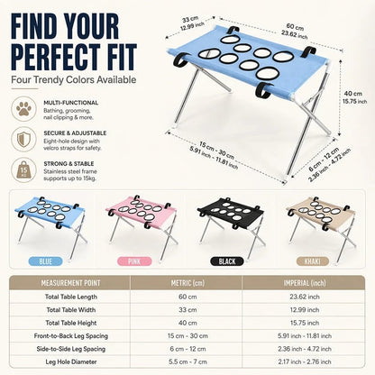 🐾2-in-1 Foldable Pet Grooming Bed