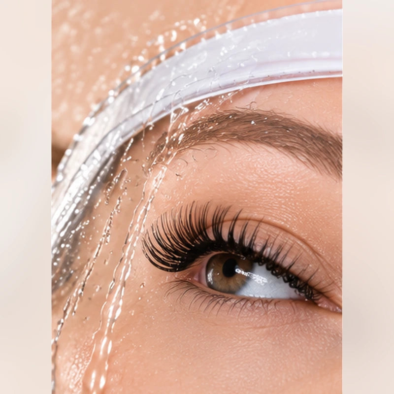 ✨ Waterproof Lash Extension Shower Protector – Clear Curved Visor for Showering & Hair Washing, Lash-Friendly Water Deflector 💧👁️