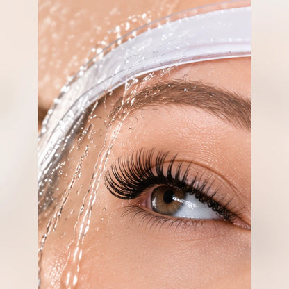 ✨ Waterproof Lash Extension Shower Protector – Clear Curved Visor for Showering & Hair Washing, Lash-Friendly Water Deflector 💧👁️