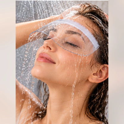 ✨ Waterproof Lash Extension Shower Protector – Clear Curved Visor for Showering & Hair Washing, Lash-Friendly Water Deflector 💧👁️