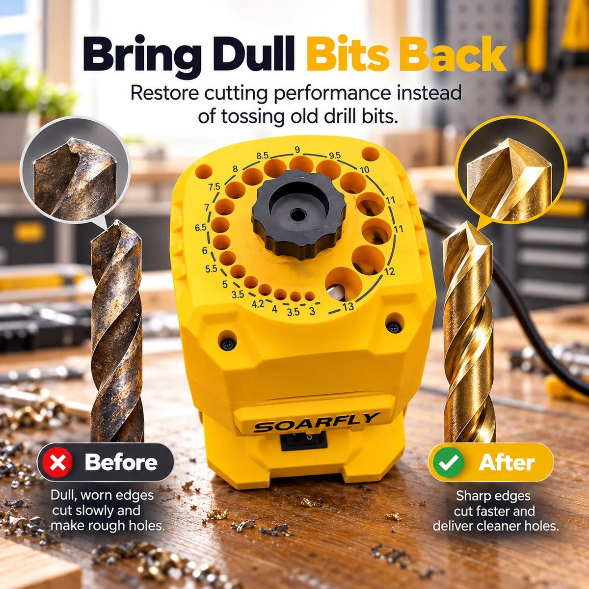 🔧 Electric Drill Bit Sharpener – Fast & Precise Sharpening ⚡